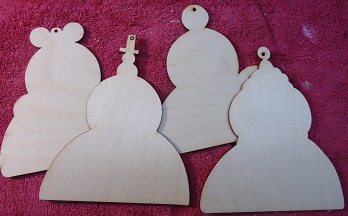 Wood 8075 Four Chilly Ornaments